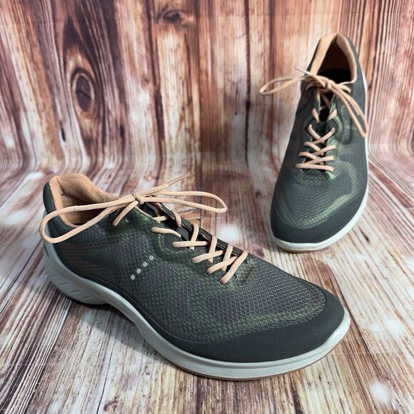 Ecco Shoes - Ecco FJUEL RACER Womens Sz 10 Gray Green Biom Running Shoes Gym Trainer Sneakers